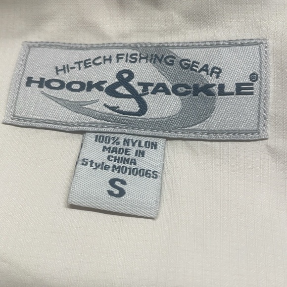 Hook & tackle shirt short sleeves nylon 50 SPF repels water dries fast men’s S - Picture 10 of 16